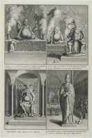 KG 11942
<br/>
Oost-Indië: Chinese god van de onsterfelijkheid, andere goden en de door Ned. Ambassadeurs, Linsing genoemde god.
<br/>
<em>Picart, Bernard (1673-1733)</em>